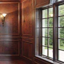 When all of the chair rail molding has been installed, use a nail set to recess the nail heads, and then cover up the nail holes with wood filler. Wood Panel Chair Rail And Wainscot Moulding Outwater