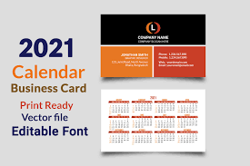 Maybe you would like to learn more about one of these? Calendar Business Card 2021 Vol 1 Creative Illustrator Templates Creative Market