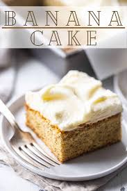 Bake the cake at 180 degree celsius or 356 degrees fahrenheit for 60 minutes. Banana Cake Moist Light With Cream Cheese Frosting Baking A Moment