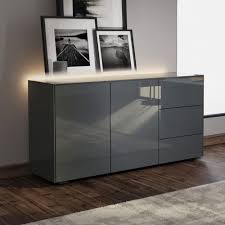 Check spelling or type a new query. Housing Units Intelligent Grey Gloss 2 Door 3 Drawer Sideboard