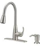 Refer to the manufacturer's instructions regarding the use of caulk or plumbers putty in gasket installation. Project Source Brushed Nickel 1 Handle Deck Mount Pull Down Kitchen Faucet Buy Online In Aruba At Aruba Desertcart Com Productid 209417713