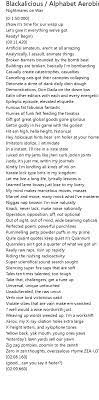 It peaked at number 21 on the uk independent albums chart. Blackalicious Alphabet Aerobics Lyrics Follow Lyrics