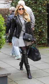 sylvie meis seen in cologne celebrity boots boots leather thigh boots