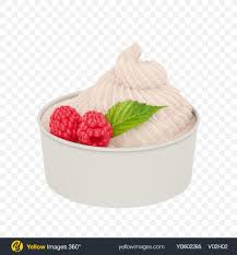 Download Raspberry Ice Cream Cup Transparent Png On Yellow Images 360