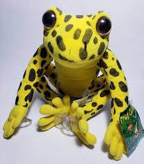 Black And Yellow Dart Frog The 24k Company Frog Culture Vintage Yellow Dart Poison Frog Stuffed Plush 1996 The24kcompany Poison Frog Plush Stuffed Animals Poison Dart Frogs