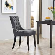 Home dining room dining room chairs dining chairs with nailhead trim. Comfortably Modway Regent Modern Tufted Upholstered Fabric Kitchen And Dining Room Chair With Nailhead Trim In Azure Chairs Online Outlet Sale Staging Elektroheizung Com