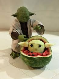 Baby Yoda In A Watermelon Pod Watermelon Fruit Food
