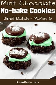 These Mint Chocolate No Bake Cookies Are Easy And Delicious Dark Chocolate And Sweetened Coconut No Bake Cook Chocolate No Bake Cookies No Bake Cookies Baking