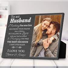 Are you struggling to figure out what to get your husband this valentine's day? To My Husband Gift For Husband Custom Photo Plaque 365canvas Happy Anniversary To My Husband Happy Wedding Anniversary Quotes Husband Card