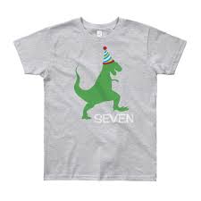 Birthday Boy T Shirt Dinosaur 7th Birthday Party Shirt T Rex Birthday Boy T Shirt Seven Year Old Boy Dino Gift Dinosaur Seventh Birthday Party Outfit Birthday Party Shirt Birthday Boy Shirts Birthday Party Outfits