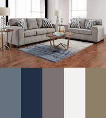 Navy Gray Blue Tan Living Room Color Scheme Silverton Sofa And Love Seat Living Room Blue Living Room Decor Living Room Decor Colors Living Room Decor Gray