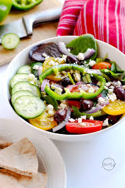 Greek Salad Recipe With Caramelized Onion A Pinch Of Healthy Recipe Greek Salad Greek Salad Recipes Delicious Healthy Recipes