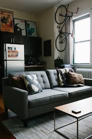 Jack S Small Stylish Space In Chicago Bachelor Pad Living Room Living Room Decor Apartment Small Living Room Design