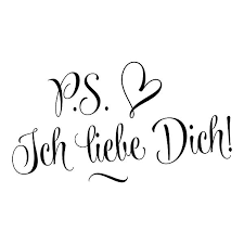 Ich liebe dich is the fourth and final single released by german band la düsseldorf. Wandtattoo Liebe P S Ich Liebe Dich Schwarz Dekodino Yomonda
