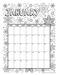 Printable coloring calendar for 2021 (and 2020!) well, it has been an amazing year around here, and we couldn't be more grateful for all can we ask how you are using these coloring calendar pages? January 2018 Coloring Calendar Page Woo Jr Kids Activities