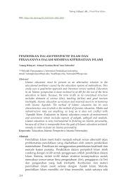 Pendidikan islam dalam teori kritik tidak bertugas sebagai doktrin semata. Pdf Pendidikan Dalam Perspektif Islam Dan Peranannya Dalam Membina Kepribadian Islami