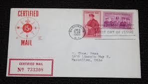 1955 Fdc First Day Cover Stamps Certified Mail In 2019 First Day Covers Stamp Cover