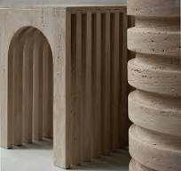 Travertine Layer Side Table – Stone Stool Design | Kiwano ...