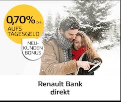 Der autobauer renault, zeitweise der zahlenmäßig stärkste autoimporteur in den 1990er jahren, bietet über seine finanzsparte seit dem. Sparzinsen Neukundenaktion Bei Der Renault Bank Direkt Bankkonditionen At