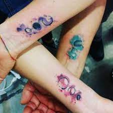 Best Friend Watercolor Tattoos By Daniele Cugliara Matching Best Friend Tattoos Friend Tattoos Best Friend Tattoos
