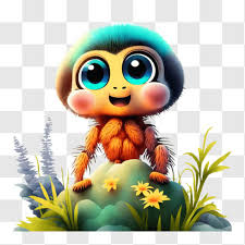 Download Red Spider in Upside-Down Glass Ball with Fruit Inside PNGs Online 