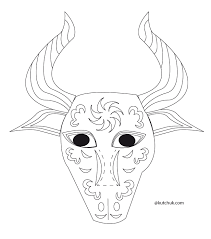 bricolage nouvel an chinois ou carnaval un masque de buffle boeuf printable craft chinese new year or coloriage chibi spiderman