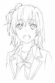 由比ヶ浜結衣 ラフ画 キャラクタースケッチ キャラクターデザイン