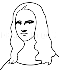 Lady with an ermine by leonard da vinci. How To Draw The Mona Lisa For Kids Coloring Page Trace Drawing