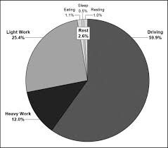 Pie Chart Proportion Of Tasks Performed During An Average