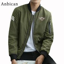 Anbican Brand New 2017 Autumn Spring Men S Bomber Jacket Army Green Military Pilot Bomber Jackets Men Wi Green Bomber Jacket Men Bomber Jacket Men Mens Jackets