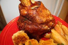 Step 4 continue to roast until pork leg is cooked through, about 90 minutes more. Schweinshaxe Roasted Pork Knuckle With Crispy Skin