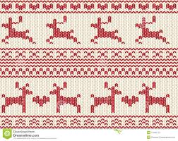 Seamless Reindeer Fair Isle Knit Stock Illustration