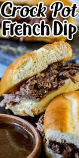 Crock Pot French Dip In 2020 French Dip Crock Pot Crock Pot Sandwich Recipes Crockpot Recipes Easy