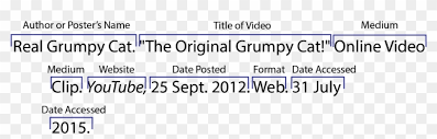 Title of the video. title of the website, name of the publisher that uploaded the video (only include if it differs from the author or title), date it was uploaded, url. How To Cite A Youtube Video Mla Citing Youtube Mla Hd Png Download 1631x464 5879860 Pngfind