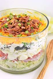 What order does a 7 layer salad go in? Easy Seven Layer Salad Recipe Shugary Sweets