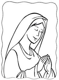 Virgen Maria Para Colorear