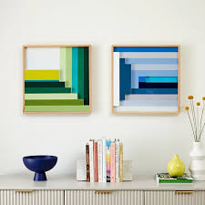 Let z gallerie's art inspire you to be the artist and designer of your home. Colorblock Lacquer Square Wall Art By Margo Selby