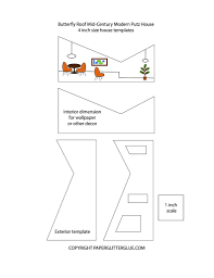 The best simple house floor plans. Butterfly Roof Mid Century Modern Putz House Paper Glitter Glue