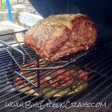 This Is My First Prime Rib On The Big Green Egg I Started Off With An 8lb 3 Bone Standing Rib Roast I Rib Roast On Grill Big Green Egg Recipes