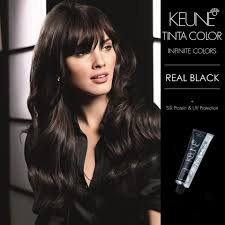 Keune Tinta Colour Real Black Supreme Conditioning Luminous Shine Perfect Coverage Tinta Colour Offers The Brown Hair Looks Hair Color Dark Brown Hair Dye