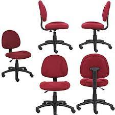 basic computer chair with casters armless fabric upholstered padded tufted comfy low back rolling red black office desk black desk office chair computer chair