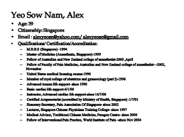 Check spelling or type a new query. Education On Pain Management For Anesthesiologist Dr Alex Sow Nam