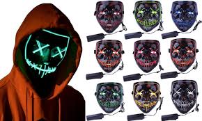Up To 78 Off On Halloween Led Purge Mask Ligh Groupon Goods