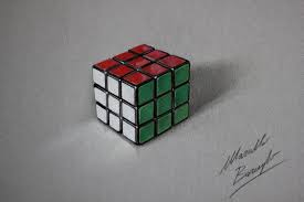 Drawing And Coloring Rubiks Cube By Marcellobarenghi Deviantart Com On Deviantart Realistic Drawings Hyperrealistic Drawing Color Pencil Drawing