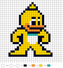 Chica The Chicken Perler Bead Pattern Five Nights At Freddy S Pixel Art Melty Bead Patterns Perler Beads