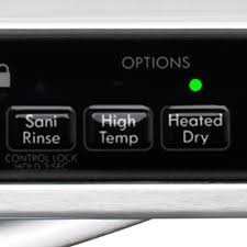 Next, press and hold in sani rinse for three seconds and the red lock light will turn off. Kenmore 12413 24 Built In Dishwasher With Smartwash 174 He Cycle Stainless Steel Kenmore
