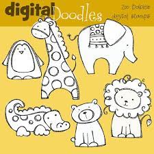 Kpm Zoo Babies Digital Stamps Etsy Zoo Drawing Animal Drawings Digital Stamps