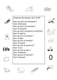 Les Animaux De La Foret La Maternelle De Camille Comptine Animaux Parler Francais Comptines