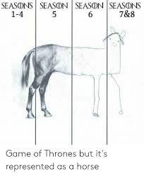 Seasons Season Season Seasons 7 8 1 4 Game Of Thrones But It S Represented As A Horse Game Of Thrones Meme On Me Me