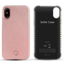 Rose Gold Iphone X Case Led Illuminated Selfie Light Cell Phone Case Cover Rechargeable Light Up Luminous Selfie Flashlight Case For Iphone X 5 8inch Wish
